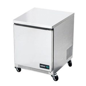 MESA PARA CONSERVACION DE CONGELADOS BAJO MOSTRADOR 1 PUERTA SOLIDA. RESPALDO/LAMBRIN OPCIONAL CON COSTO. AUTF-27 HC