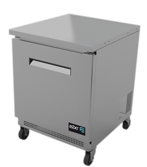 MESA REFRIGERADA BAJO MOSTRADOR 1 PUERTA SOLIDA. RESPALDO/LAMBRIN OPCIONAL CON COSTO. AUTR-27 HC