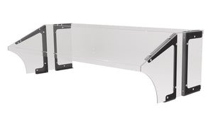 Single lateral food shield on (4) well everyday buffet (single sided food shield mounted on customer lateral