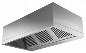 Campana de Extraccion de Humos de Acero Inoxidable 4 filtros 210x90x60 cms