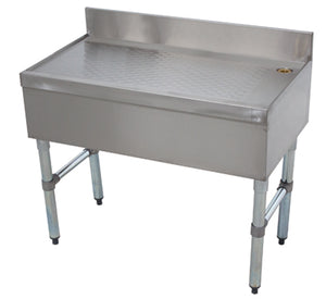 Escurridor bajo barra 48 x 21 x 33 pulg acero inoxidable calibre 20
