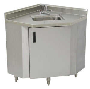 Gabinete con tarja de acero inoxidable 35 pulg