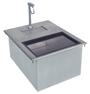 Unidad de hielo y agua 18 x 21 pulg drop-in acero inoxidable calibre 20
