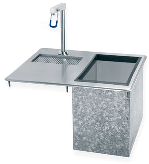 Unidad de hielo y agua 21 x 18 pulg drop-in acero inoxidable calibre 20