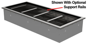 Unidad fría para insertos 60-1/2 x 26-3/4 x 12-15/16 pulg drop-in acero inoxidable 304 calibre 18