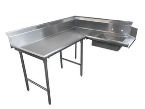 Mesa esquinera de prelavado para lavavajillas lado izquierdo 143 pulg