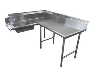 Mesa esquinera de prelavado para lavavajillas lado derecho 71 pulg