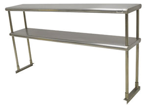 Doble repisa superior de acero inoxidable para mesa 60-1/4 x 12 x 32 pulg