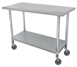 Mesa de trabajo 72 pulg ancho x 30 pulg fondo acero inoxidable 430 calibre 16