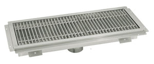 Receptor de agua de piso 24 pulg ancho x 12 pulg fondo x 2 pulg profundidad acero inoxidable 304 calibre 14