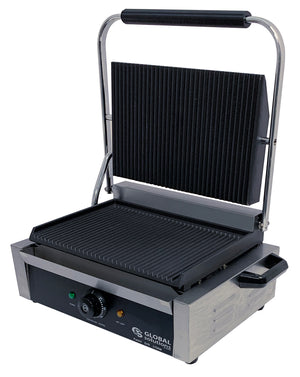 Grill para panini y sándwich con placas ranuradas