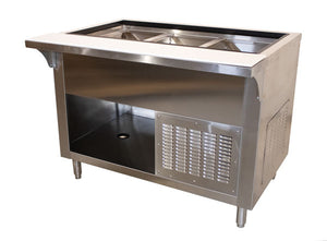 Mesa refrigerada con inserto frío de 2 pozos 31-13/16 x 36-1/4 x 35 pulg