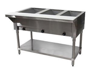 Mesa caliente eléctrica de 3 pozos 47-1/8 x 30-5/8 x 34-3/8 pulg