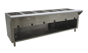 Mesa caliente eléctrica de 6 pozos 93-1/16 x 30-5/8 x 34-3/8 pulg