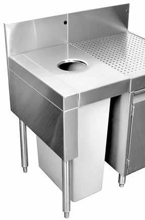MESA DE TRABAJO CON ORIFICIO PARA BASURA
