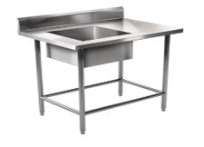MESA CON LAMBRIN SIN ENTREPAÑO CON TARJA DE 450X450X350 PARA BAR