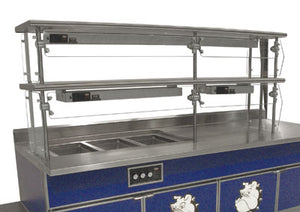 Protector de alimentos Sleek Shield doble de acero inoxidable 120 x 15 x 34 pulg