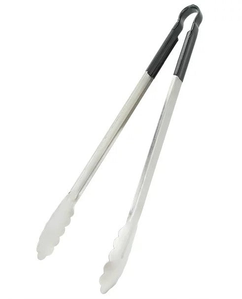PINZA ACERO INOXIDABLE MANGO NEGRO 25CM/10"