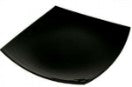 PLATO DE VIDRIO NEGRO