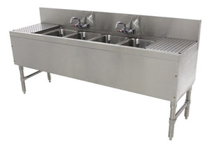 Tarja bajo barra Prestige de 4 tinas 72 x 20 x 36 pulg