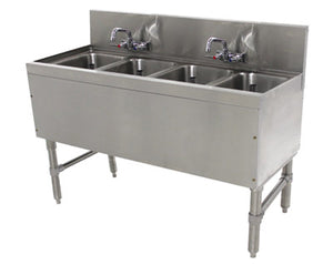 Tarja bajo barra Prestige de 4 tinas 48 x 20 x 36 pulg