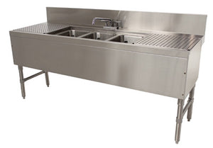Tarja bajo barra Prestige de 3 tinas 96 x 25 x 36 pulg