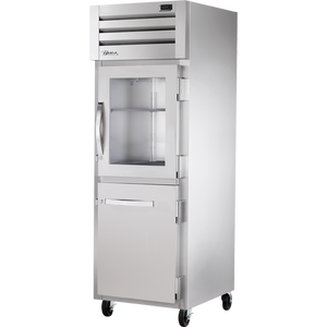 Refrigerador vertical de 27-1/2", 2 puertas, puertas combinadas, medias puertas, batientes
