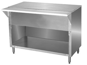 Mesa de superficie sólida 31-13/16 x 30-5/8 x 34-3/8 pulg con tabla de corte con base tipo gabinete abierta