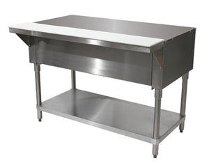 Mesa de superficie sólida 31-13/16 x 30-5/8 x 34-3/8 pulg con tabla de corte con entrepaño inferior y patas galvanizadas