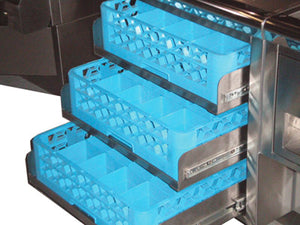 Correderas de extensión completa de acero inoxidable para racks de vasos