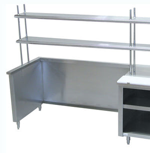 Notch mesa top for floor-mounted buyout equipment (for open base mesas only-with underrepisa