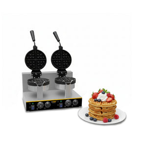 Waflera Belga Giratoria Doble 1,850 W