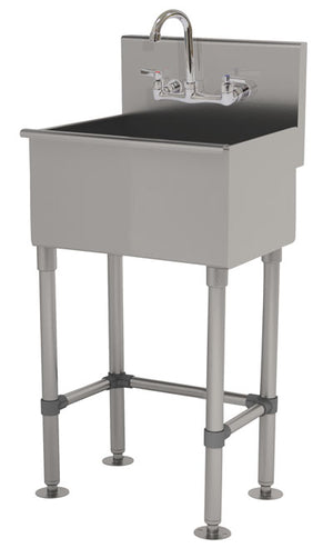 Tarja de servicio 31 pulg acero inoxidable 304 calibre 16 con patas y llave