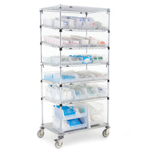 Metro EZ-ADD Two-Bin Kanban Mobile Shelving carro