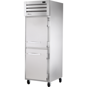 Refrigerador vertical de 27-1/2", 2 puertas, puertas sólidas, medias puertas, batientes