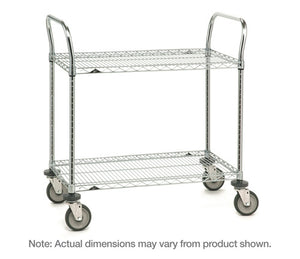 Metro SP Series de 2 repisas y de 3 repisas Utility Carts con cromado repisas ventiladas