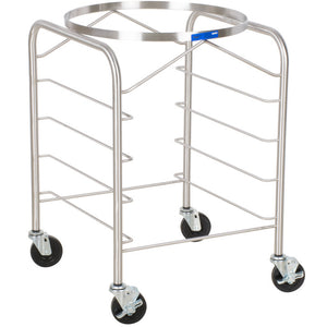 Base móvil de acero inoxidable para bowl para mezclar de 30 qt - 23.75 x 33.5"