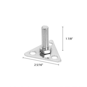 Placas base de hierro para poste 2-3/8" x 2-1/8" x 1-7/8"