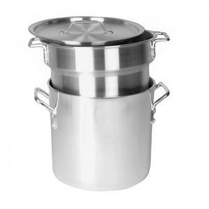 Baño María de aluminio 8 qt calibre pesado acabado espejo