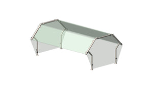 Protector de alimentos 60.25" ancho de dos lados NSF contemporáneo Buffet 4-pozo/inserto