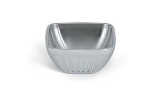 Bowl de servicio de acero inoxidable de doble pared 3/4 qt cuadrado acanalado