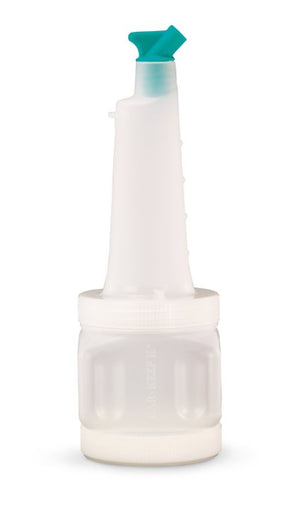 1/2 qt Traex® Bar Keep II™ almacenamiento container juego con frasco, neck, tapa y 6 assorted colored estándar spouts