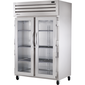 Gabinete calorífico vertical de 52-5/8", 2 puertas, puertas de cristal, batientes