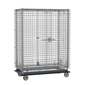 Metro qwikSLOT Heavy-Duty Mobile Security Shelving Unit, cromado 28.0625 x 68.4375 pulg