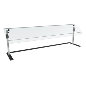 Protector de alimentos 60" ancho móvil ajustable con angled acrylic panel