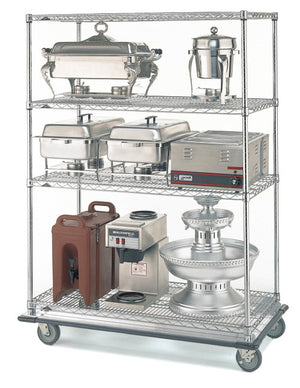 Carro de anaquel Metro Super Erecta de 4 repisas cromado SES-CART-TRUCK