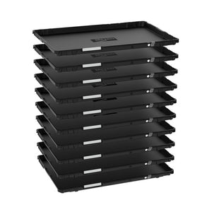 Metro ESD Safe Electronics Trays con Dry-Erase Labels y Work-in-Process Task Slide Indicators