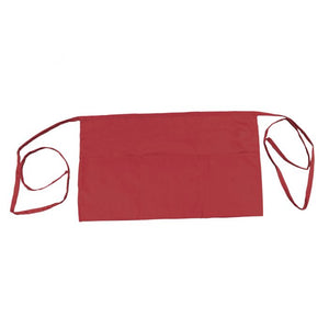 Mandil de cintura Chef Regalia de 3 bolsas, vino, 13" x 22"