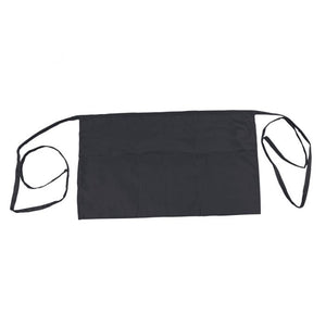 Mandil de cintura Chef Regalia de 3 bolsas, negro, 13" x 22"