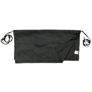 Mandil reversible cuatro posiciones Chef Regalia, negro, 17" x 34"